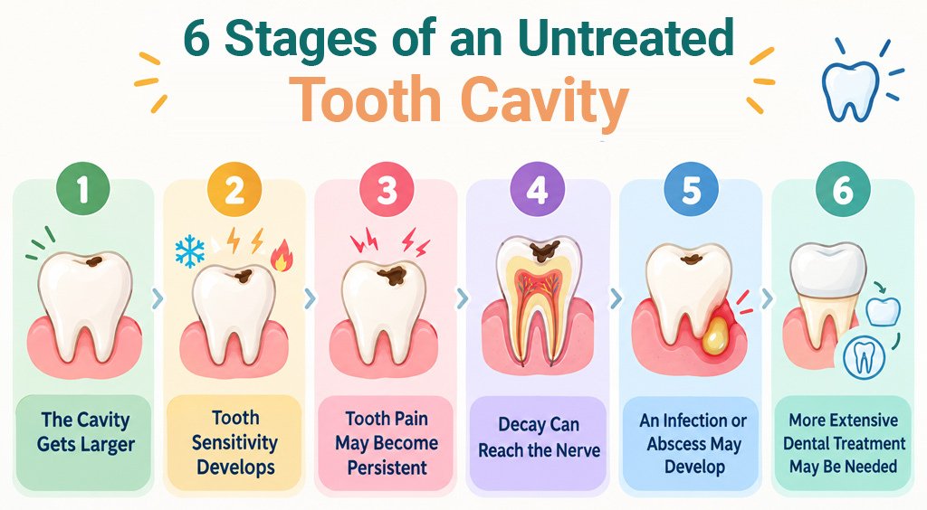 6-Stages-of-an-Untreated-Tooth-Cavity